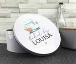 Custom white large round danish biscuit cookies packaging airtight tin metal