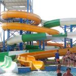 Colorful Open Body Amusement Park Water Slide Swirly Water Slide Anti UV