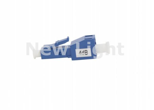Blue Color Simplex LC Single Mode Attenuator , 4db Attenuator For Fiber Optic