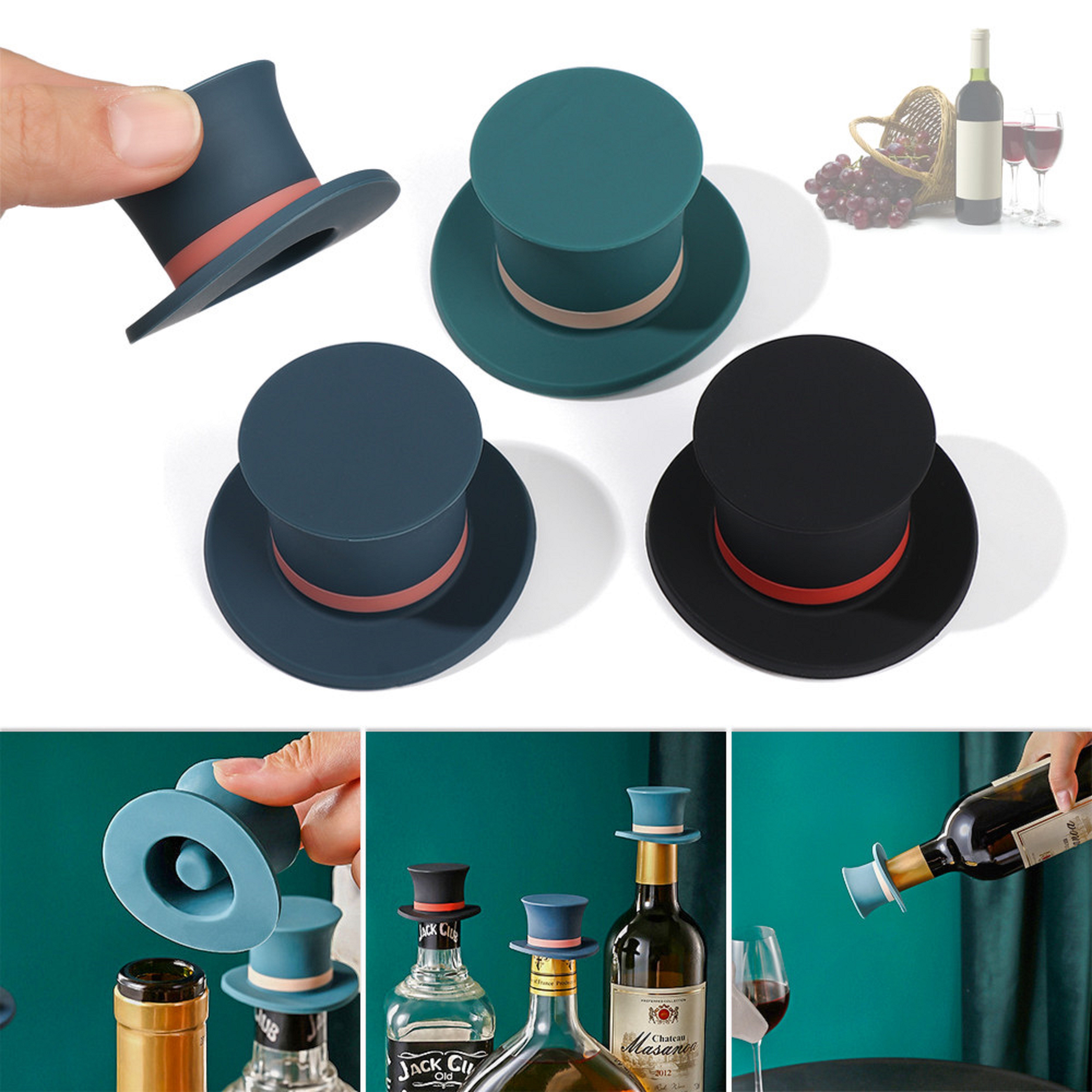 Silicone Magic Cap Bottle Stopper Wine Stopper Bottle Caps Reusable Champagne Stoppers Magic Hat Beverage Bottles Covers
