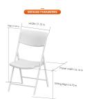 Wholesale Folding Portable Pp Plastic Metallic Frame Dinning Chair Plastic