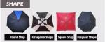 Windproof Auto Open 30" 60" Pongee Sublimation Umbrella