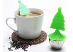 BPA Free Christmas tree Stainless Steel reusable silicone tea bags Silicone