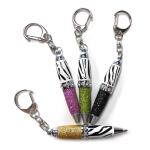 Blue Ink Metal 65mm Short Ballpoint Pen Silk Screen For Promotion