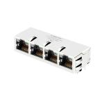 LPJ48002A34NL 10/100 Base-T Tab Up Green&Yellow/Green LED 1x4 Port RJ45