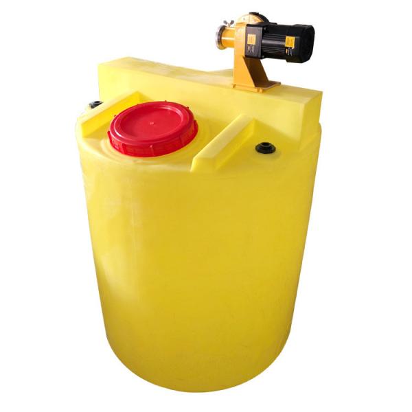 200L PE Flat Bottom Plastic Mixing Bucket PAM Dissolving Sewage Treatment