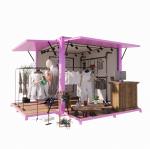 Hotel Promotion 10ft Pop-up Container Clothing Store with Steel Frame and