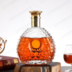 Wholesale Transparent Wine Glass Whisky with Cork 500ml 700ml Gallon Glass Jar Luxury Glass Bottle from china suppliers