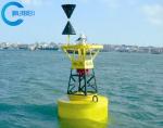 Green Red Yellow Water Navigation Buoys Ocean With Solar Signal Light
