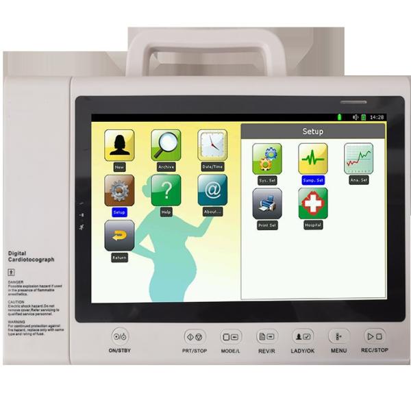 Battery Powered Fetal Heart Rate Monitor with 4kg Weight and FHR Waveform