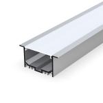 Flexible Suspended LED Profile , OEM Aluminum Profile LED Strip Light Silver