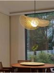 Nordic Vintage Wabi Sabi CottonRope Straw Hat Led Pendant Lights(WH-AP-578)