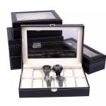 Composite Material PU Leather Jewelry Box 33X22X9CM For Watch Storage