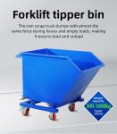 Quick Attach Steel Forklift Dumpster Hopper Tipping Bin Self Dumping Forklift