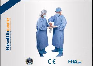Wholesale Water Resistant Disposable Surgical Gowns SMS Standard Medical Blue With Knitted Cuff from china suppliers