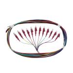 LC UPC Fiber Optic Pigtail OM4 12 Color 0.9mm Multi Mode LSZH PVC IEC