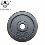 Black Paint Cast Iron Fitness Weight Plates Precise Weight For Weight Lifting