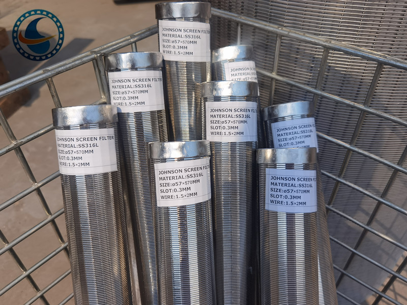 Ss304 Support Bar Sieve Drum 0.1mm Slot Wedge Wire Screen Pipe