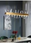 Mid century modern Rectangle Crystal Chandelier For Living Room Dining Room