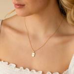 Rectangular Small Star 925 Sterling Silver Gold Plated Necklace For Children