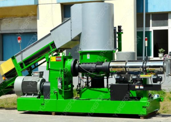 Washed Recycled PP PE Film Plastic Pelletizing Equipment With Vacuum Exhaust