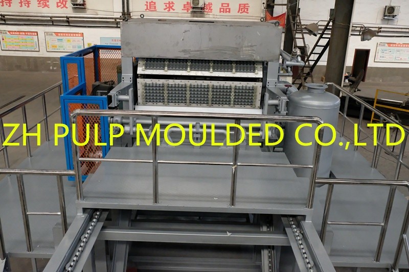 Medium Output Egg Box Making Machine , Vacuum Suction Egg Tray Packing Machine