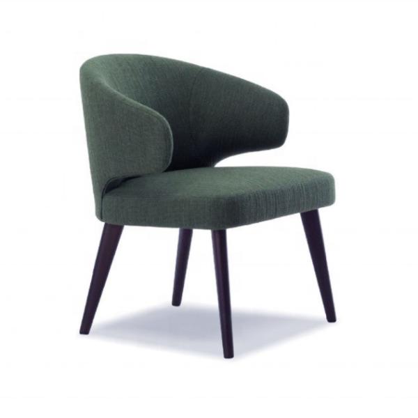 OEM Yes Dining Room Wooden Legs Velvet Armchair Single Seat Wing Backrest Dining