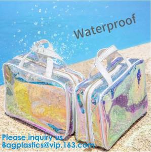 Wholesale Shiny Silver Pvc Holographic Makeup Cosmetic Bags Toiletry Storage Wash Bags Organizer Pouch Beauty Makeup Case Accessor from china suppliers
