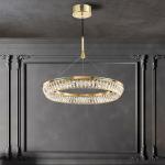 3000K To 6500K Three Ring Crystal Commercial Chandelier LED Source K9 Crystal
