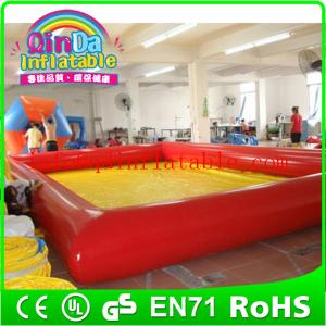 Wholesale QinDa Inflatable 0.9 mm pvc tarpaulin inflatable pool large inflatable swimming pool from china suppliers