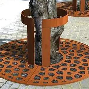 Wholesale Outdoor Corten Steel Tree Grating Street Metal Tree Protection Grate Tree Grills from china suppliers