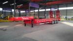 Heavy Duty 3 Axles Low Bed Semi Trailer For Tracked Vehicles Customized