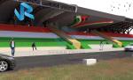 Safety Steel Bleachers , Heavy Duty Gymnasium Seating Customized Color