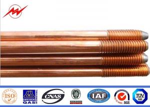 China Pure Earth Earth Bar Copper Grounding Rod Flat Pointed 0.254mm Thickness on sale