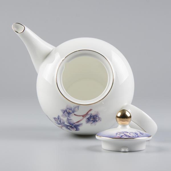 BSCI Lightweight Gold Rim Royal Bone China Tea Set