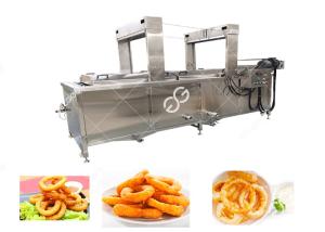 Wholesale Gas Heating Onion Ring Automatic Fryer Machine Continuous Onion Fryer Equipment from china suppliers