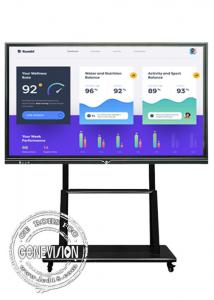 China Anti Glare Glass 85 Inch 4K Flat IR Touch Screen Panel Android Win 10 Dual System on sale