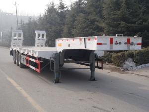 Wholesale 70 80 Ton Lowbed Semi Trailer Low Loader Transport Heavy Equipment Extendable Lowboy Trailer from china suppliers