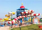 Combined Spiral Tube Water Slide Water Fun Amusement Park Fiberglass Ground