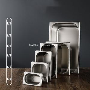 Wholesale Easy to clean metal compartment containers multi sizes anti-scratch stainless steel serving pan with lid from china suppliers