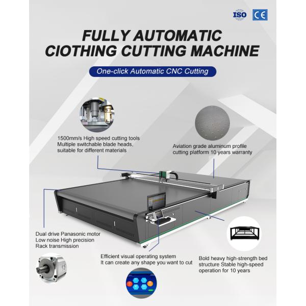 Vibrating Knife Cutting Table Machine Textile Automatic Ploter Cutter Fabric Cloth Cutting Machine