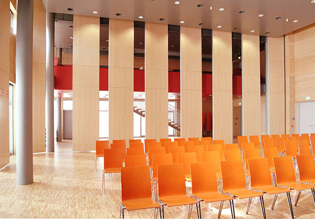 Wood Surface Operable Decorative Partition Wall For Meeting Room