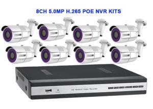 Wholesale 8CH 5.0MP H.265 POE NVR KITS With Waterproof Bullet IP IR Camera from china suppliers