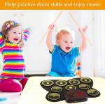 Portable USB Hand Roll DC 5V Electronic Silicone Drum Set