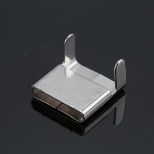 China Adjustable 201 304 316 Stainless Steel Wing Seal Strap Buckle L Type Nature Color on sale