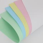 White Blue CB Wood Pulp Carbonless NCR Copy Paper 45/55GSM 3 Ply 61*86