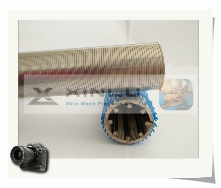 V Shape Wire Wrapped Screens Welded 316L SS Slotted Pipe 50 Micron 33mm Diameter