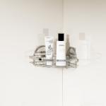 Easy Install Wall-Mounted Shower Caddy Stainless Steel Corner Shower Rack For