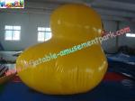 Yellow Airtight Duck Inflatable Inflatable Water Toys , Water Floating Duck