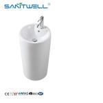 Wholesale Luxury Models Art Pedestal Basins Floor Standing Sinks For European